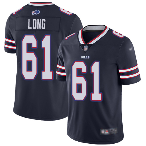 Men Buffalo Bills 61 Spencer Long Limited Navy Blue Inverted Legend NFL Jersey